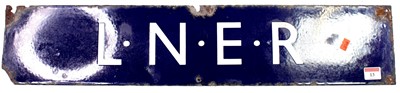 Lot 13 - An original LNER adveritsing strip enamel sign,...