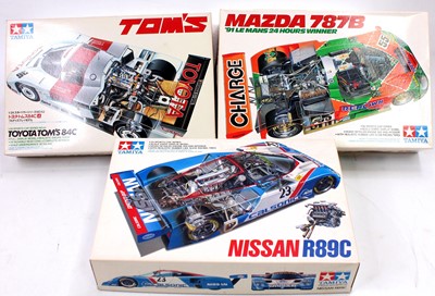 Lot 1264 - Tamiya 1/24th scale boxed plastic kit group, 3...