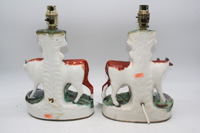 Lot 61 - A pair of Staffordshire flatback models of...