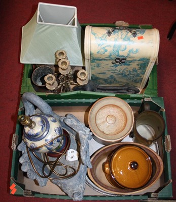 Lot 96 - Two boxes of miscellaneous items, to include...