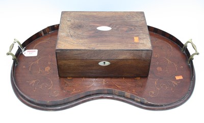 Lot 117 - A 19th century rosewood and mother of pearl...