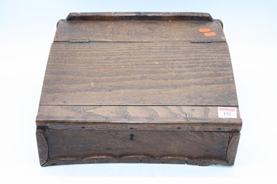 Lot 132 - A 19th century oak clerk's desk, w.34cm