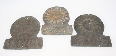 Lot 143 - A collection of three 19th century lead Sun...