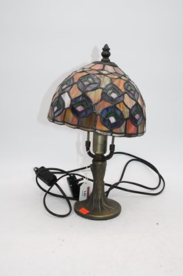 Lot 146 - A 20th century Tiffany style table lamp,...