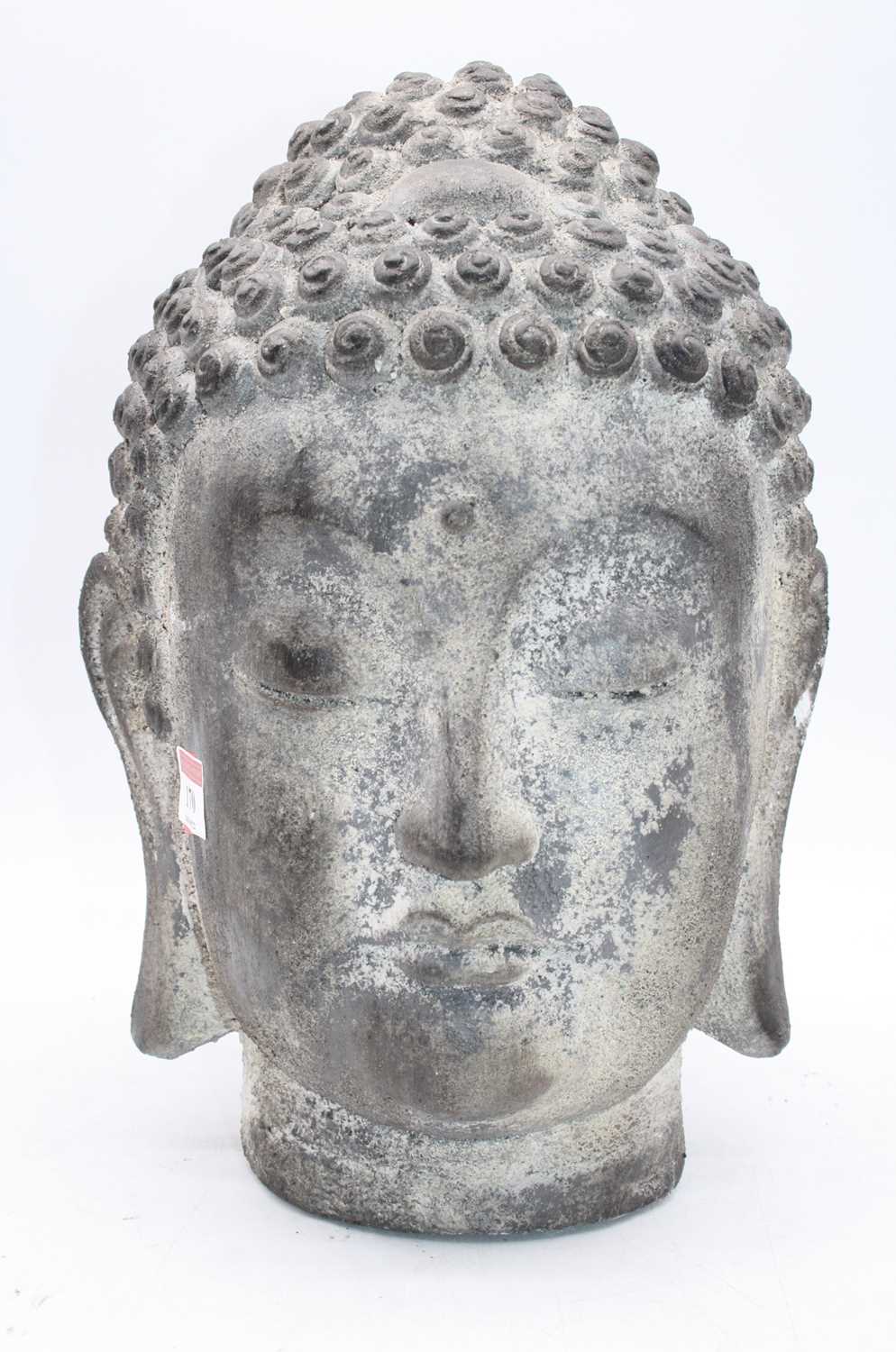 Lot 170 - A modern composite model of Buddha's head, h.33cm