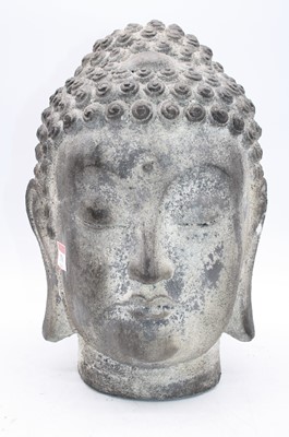 Lot 170 - A modern composite model of Buddha's head, h.33cm