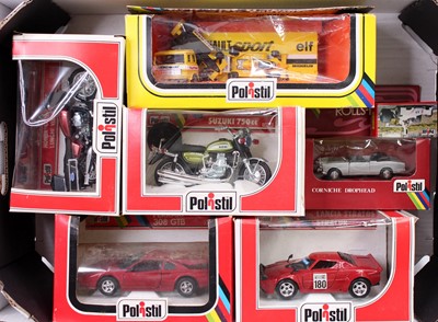 Lot 874 - One box of mixed scale Polistil diecasts,...