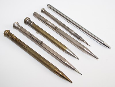 Lot 233 - A collection of six vintage propelling pencils,...