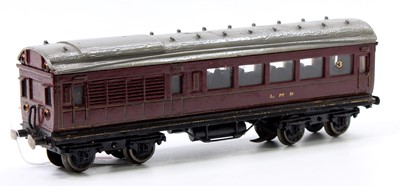 Lot 256 - A wooden 0 gauge model of a LMS driving motor...