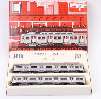 Lot 536 - Jouef Rame Inox ‘Budd’ ref m761E 2-car EMU set,...