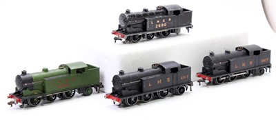 Lot 551 - Four Hornby-Dublo EDL7 3-rail 0-6-2 tank locos:...