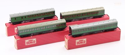 Lot 573 - Four Hornby-Dublo Super Detail suburban...