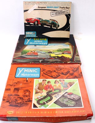 Lot 1889 - 3 boxed Triang Minic Motorways sets comprising...