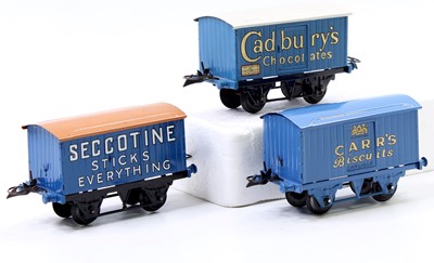 Lot 272 - Three totally repainted 4-wheel Hornby wagons,...