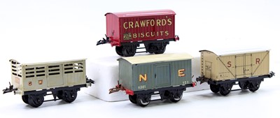 Lot 275 - Four Hornby 4-wheel wagons, all repro or...