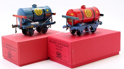 Lot 285 - Two totally repainted Hornby Colas tank wagons:...