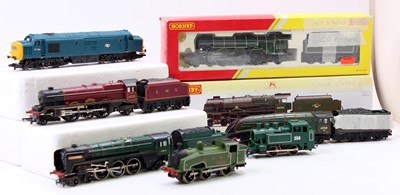 Lot 605 - Eight locos, mainly Hornby, all with something...