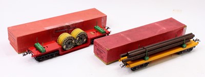 Lot 323 - Two Hornby bogie goods wagons: 1937-9 Trolley...