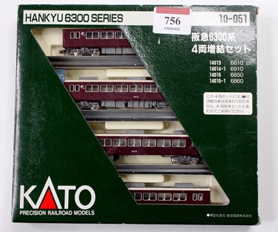 Lot 756 - Kato N gauge Japanese items: Hankyu 6300...