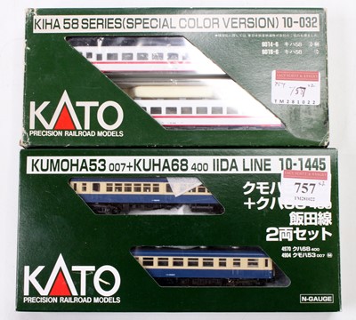 Lot 757 - Kato N gauge Japanese items: Kumoha53 007 +...