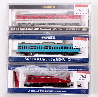 Lot 762 - Tomix N gauge items: 2372 J.N.R. Electric car...