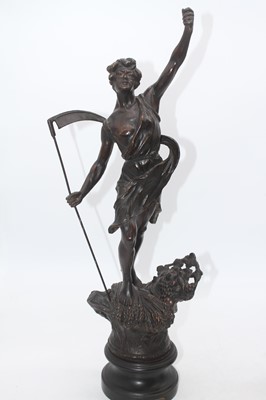 Lot 1 - A pair of early 20th century spelter figures,...