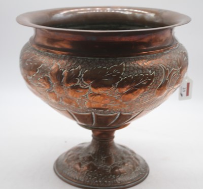 Lot 23 - An early 20th century copper pedestal...