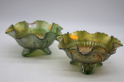 Lot 62 - A pair of carnival glass bowls, width 20cm