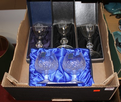 Lot 78 - Three Elizabeth II 1977 Jubilee glass goblets,...