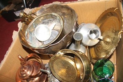 Lot 100 - A box of miscellaneous items to include silver...