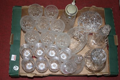 Lot 101 - A box of miscellaneous glass ware to include...