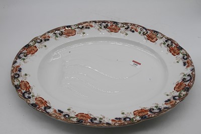 Lot 109 - A Victorian Booths semi-porcelain meat dish in...