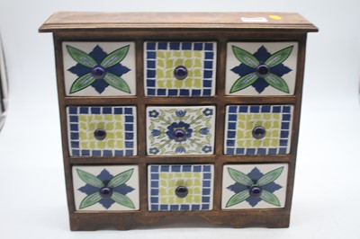 Lot 156 - A modern 9 drawer table top spice cabinet...