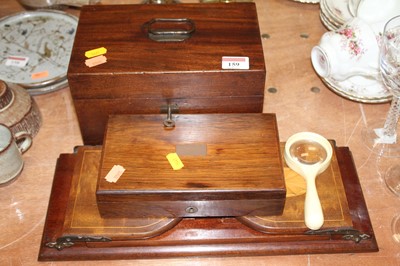 Lot 159 - A 19th century mahogany tea caddy bearing a...