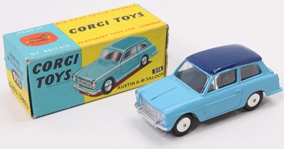 Lot 1370 - Corgi Toys No. No. 216 Austin A40 saloon, blue...