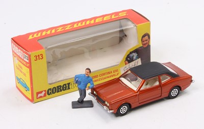 Lot 1374 - Corgi Toys No. 313, Ford Cortina in bronze...