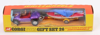 Lot 1375 - Corgi Toys Gift Set 26 Beach Buggy and Sailing...