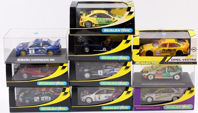 Lot 1933 - 10 boxed Scalextric slot cars including No....