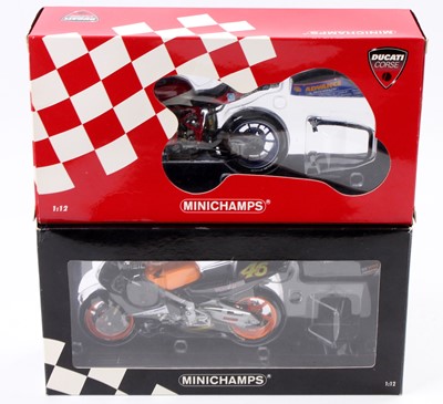 Lot 972 - 2 Minichamps 1/12 scale Motorcycles comprising...