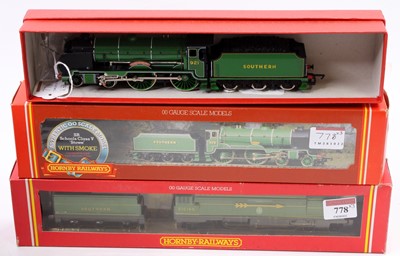 Lot 778 - Three Hornby locos: R380 SR Schools class...