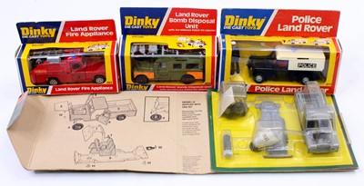 Lot 1109 - Dinky Toys boxed Land Rover group of 4...