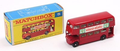 Lot 1538 - A Matchbox Lesney No. 5 Routemaster London Bus...