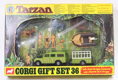 Lot 1379 - Corgi Toys Gift Set 36 Tarzan, contains Jungle...