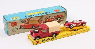 Lot 1385 - Corgi Toys Gift Set No. 17 Land Rover with...