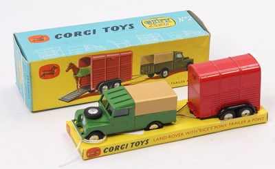 Lot 1386 - Corgi Toys Gift Set 2 Land Rover and pony...