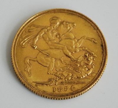 Lot 2079 - Great Britain, 1884 gold full sovereign,...
