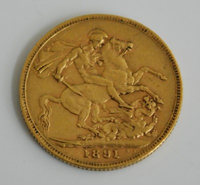 Lot 2081 - Great Britain, 1891 gold full sovereign,...