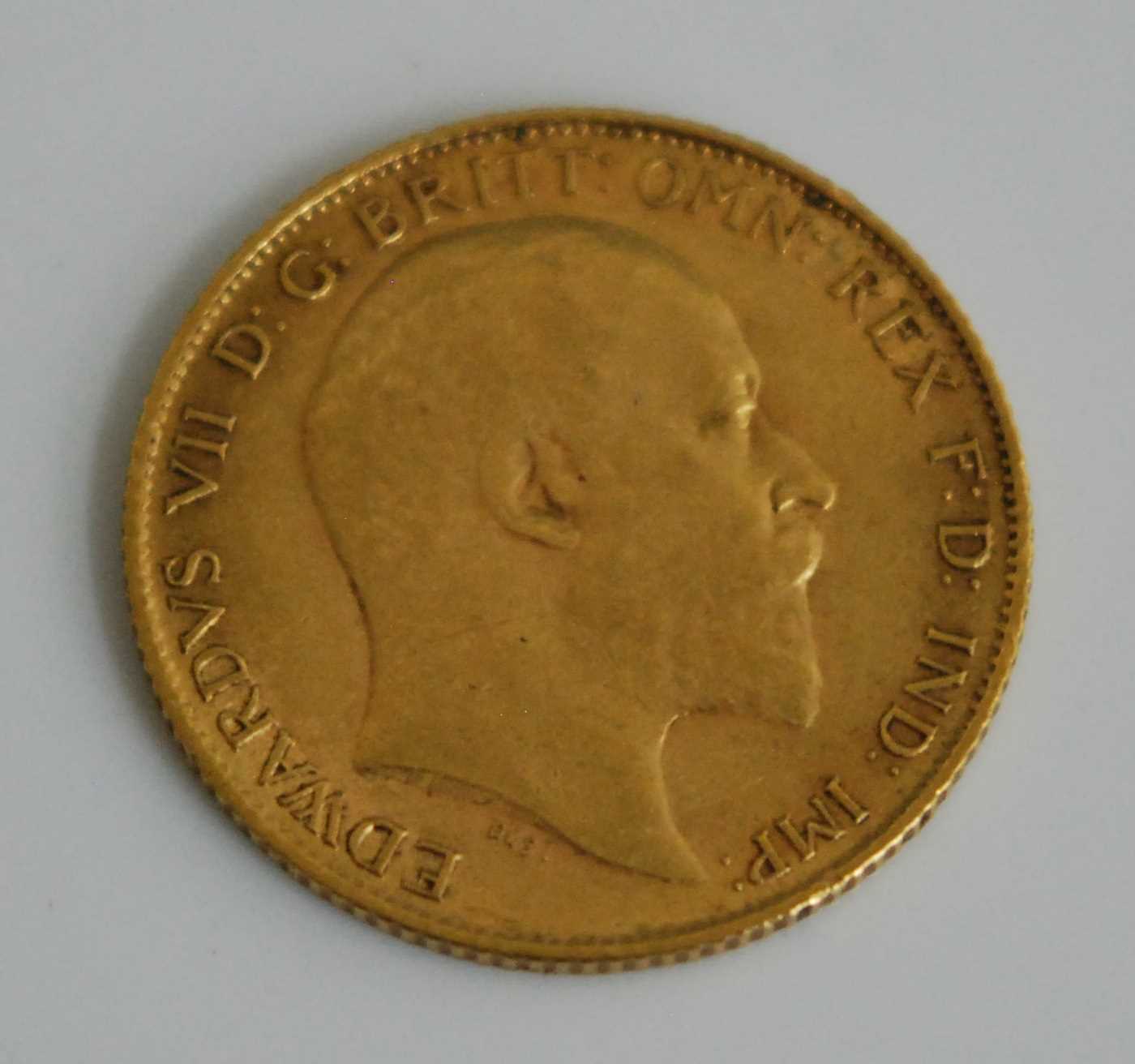 Lot 2032 - Great Britain, 1908 gold half sovereign,...