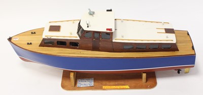 Lot 72 - A wooden and GRP hulled radio controlled model...