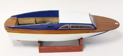 Lot 74 - A wooden and GRP hulled kit built model of a...